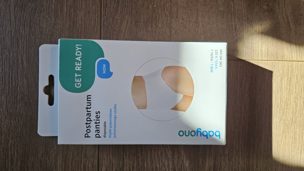 BABYONO majtki figi poporodowe jednorazowe 5 szt. Rozmiar L