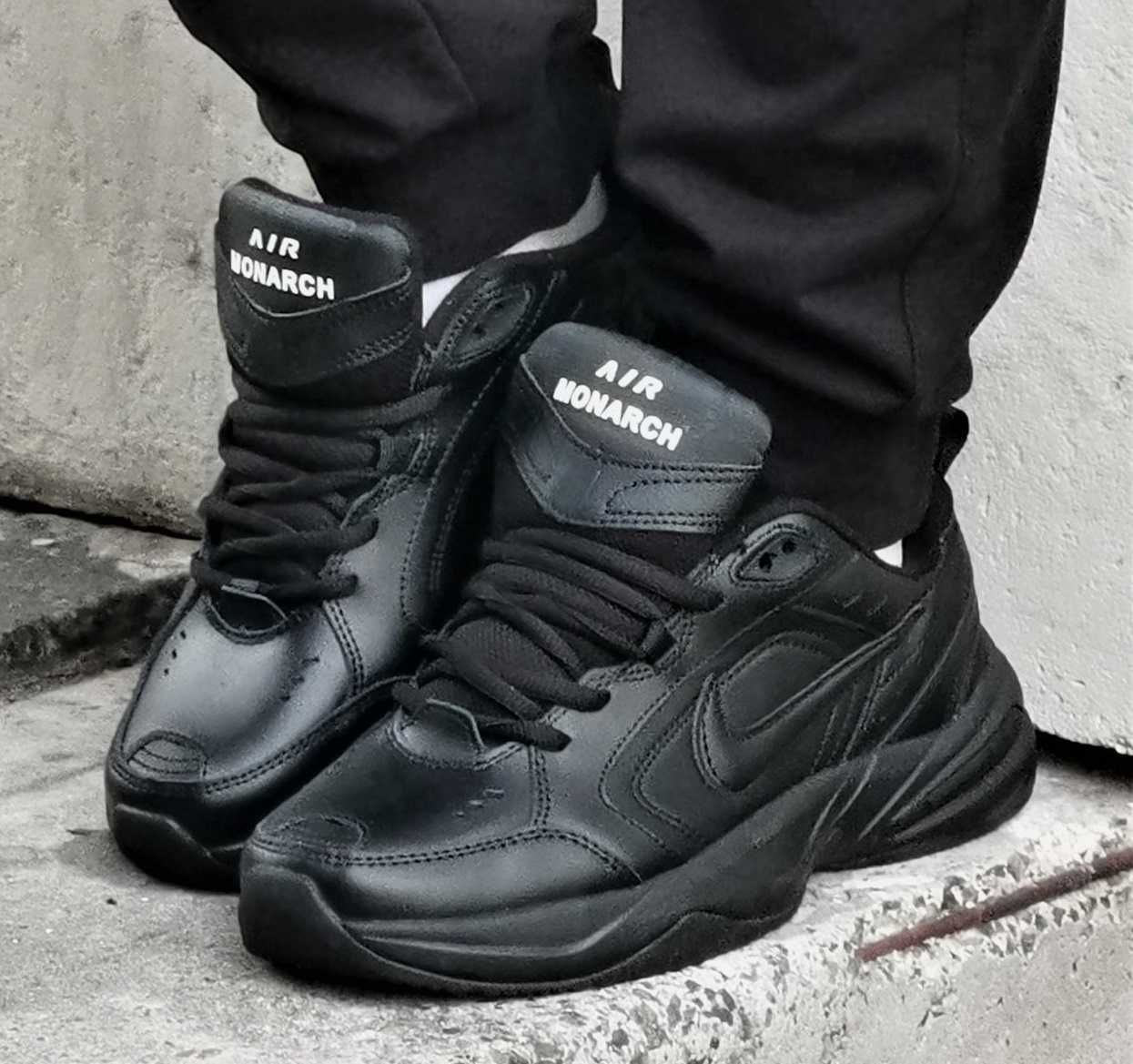 Кроссовки Nike Monarch ТЕРМО Мужские Зимние Найки Чёрные