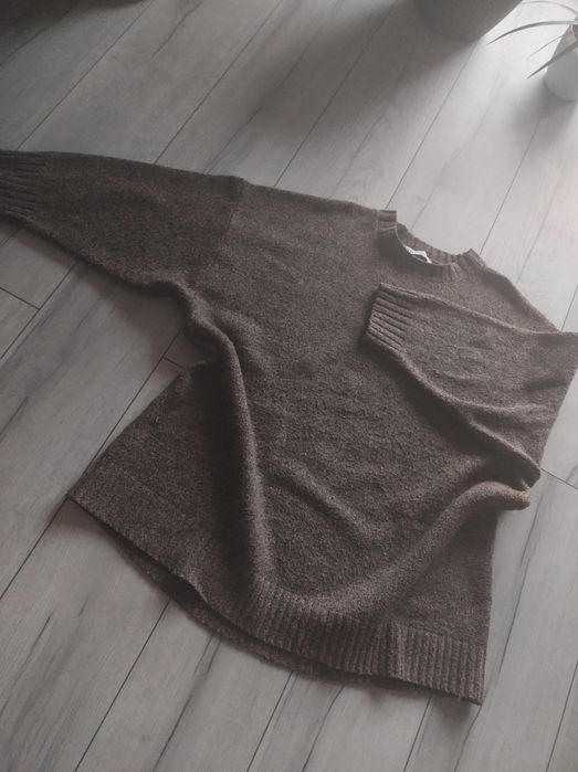 Sweter sukienka gruby ciężki ciepły over size