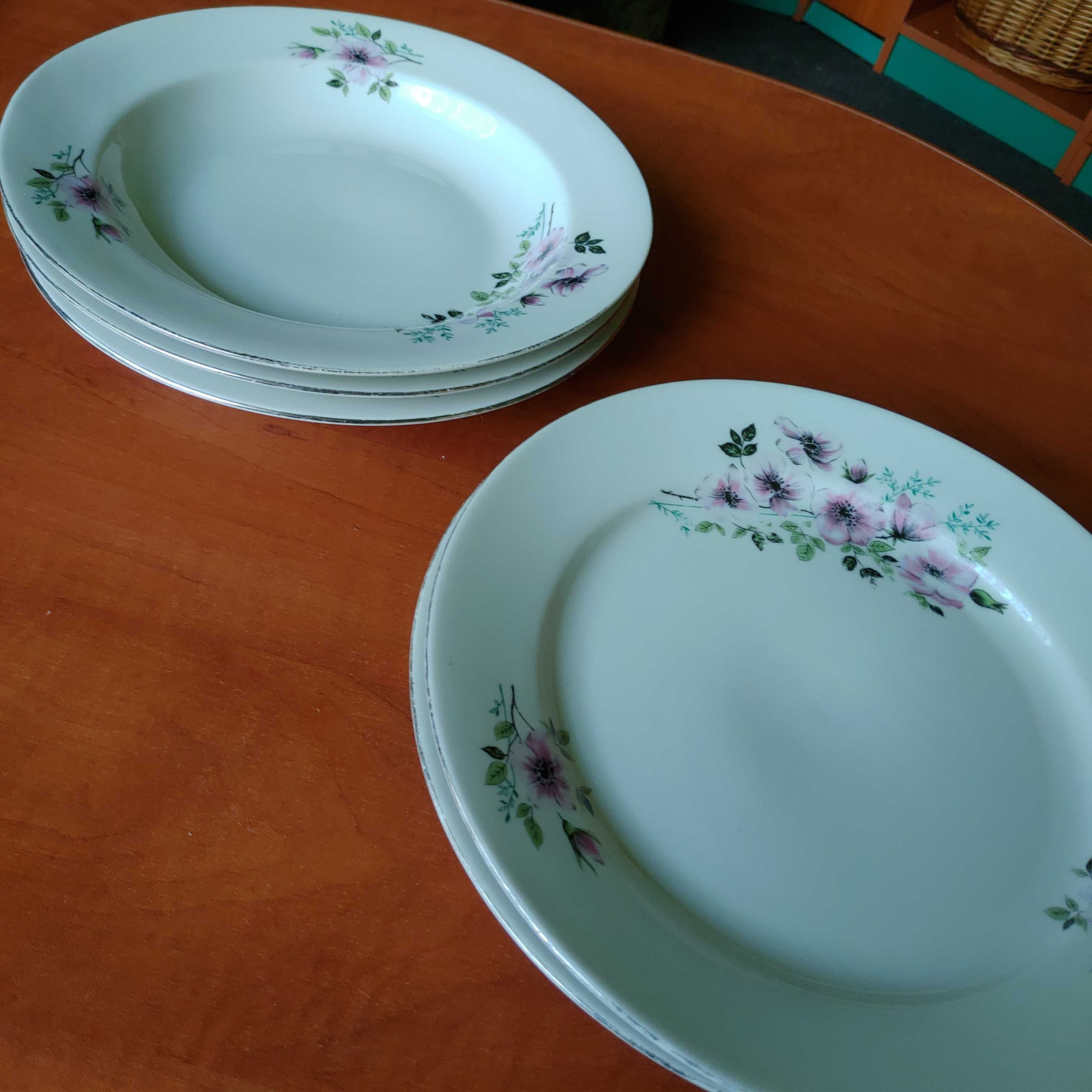 Talerze obiadowe fabryki porcelany Karolina