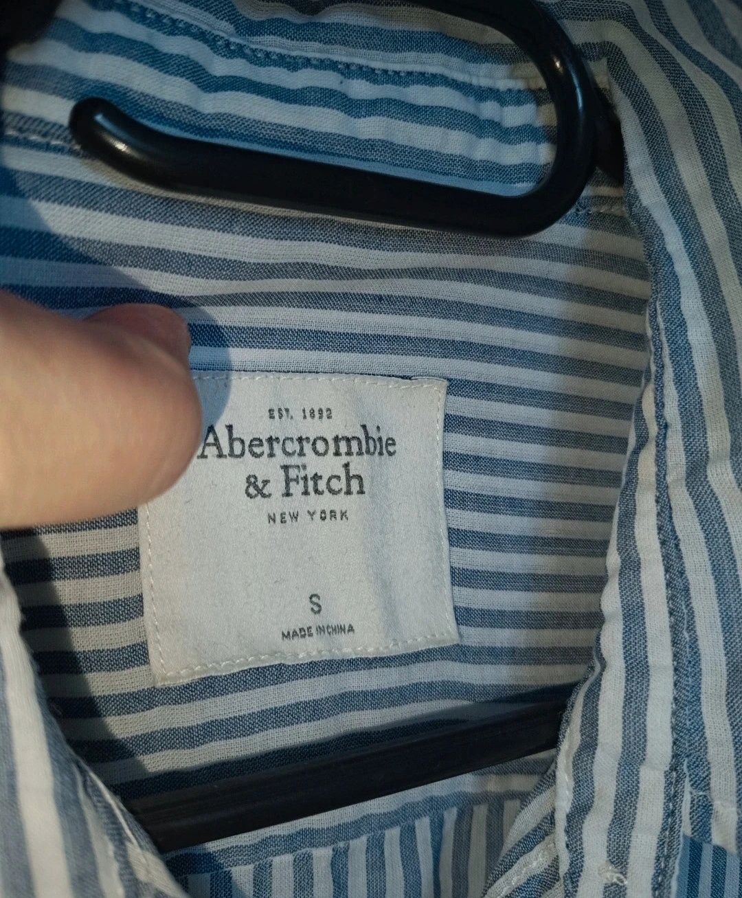 Koszula damska elegancka w paski długi rękaw Abercrombie & Fitch S