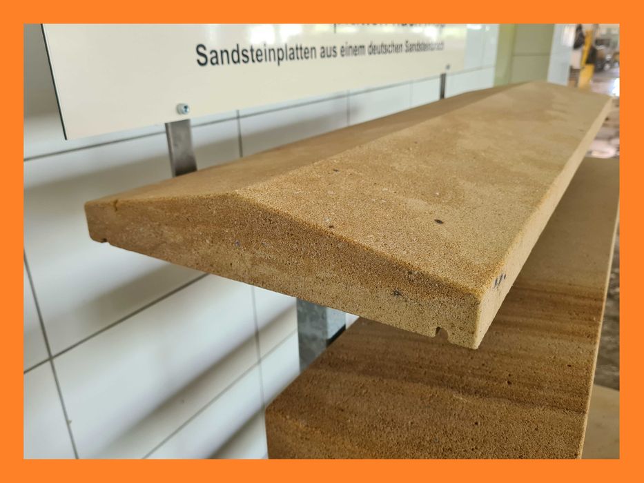 24. Daszek na mur | Piaskowiec | 100×30×6 cm | Spadek 6/3 cm + kapinos