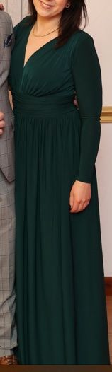 Sukienka długa / maxi elegancka z długim rękawem