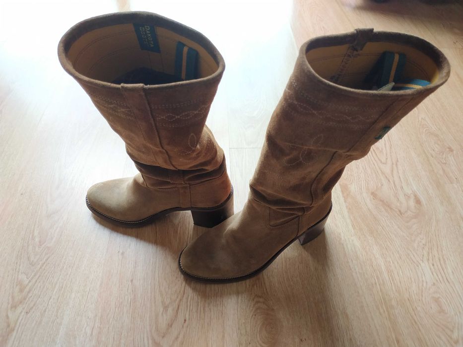 Botas em camurça e pele n'35 (Seaside)