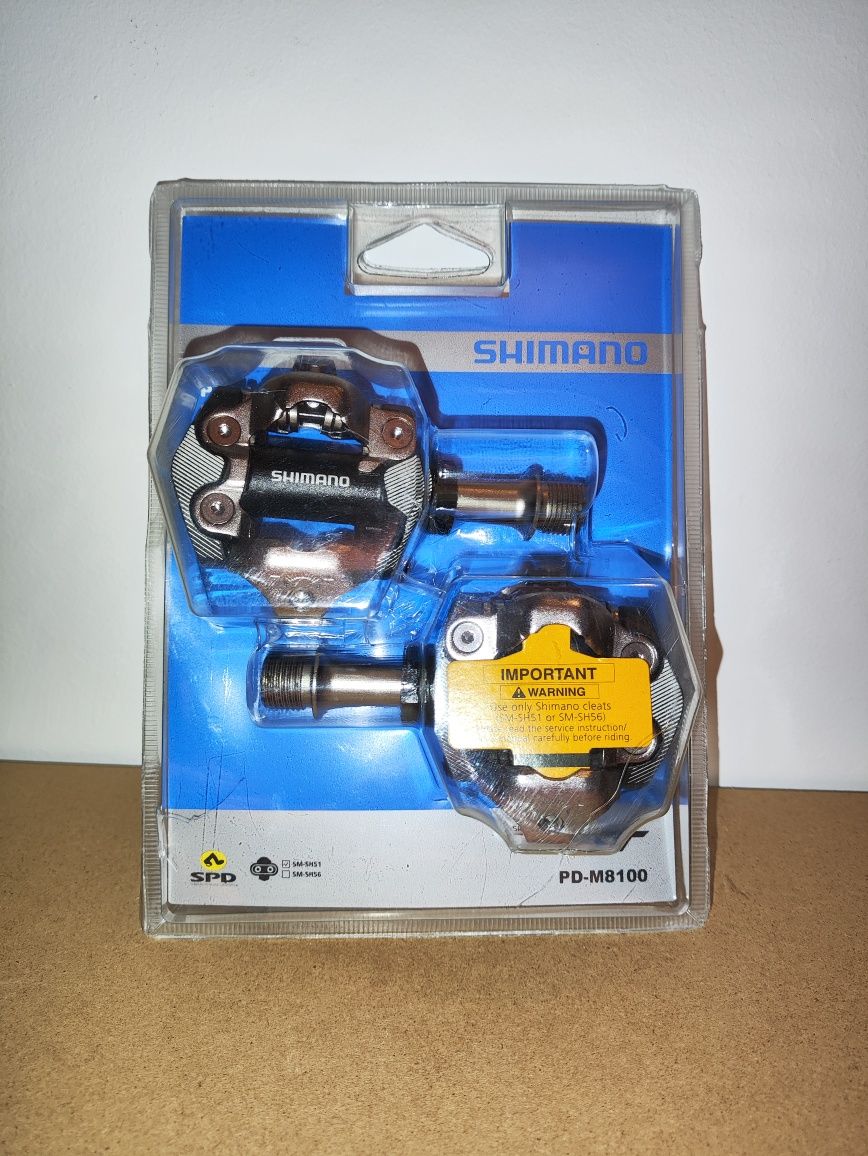 Pedały Shimano PD-M8100 SPD deore + bloki sm-sh51 czarne xc