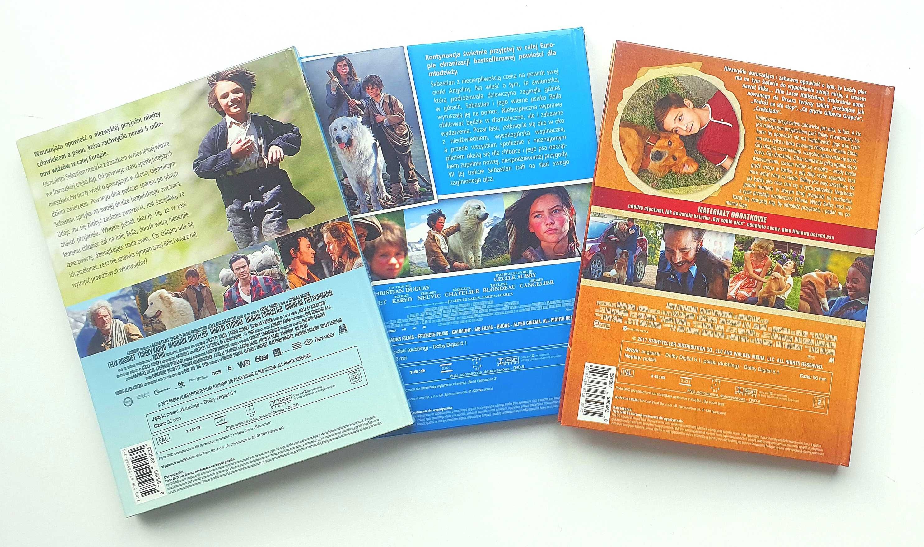 Bella i Sebastain, cz. 1 i cz. 2, Był sobie pies, pakiet 3-ech DVD