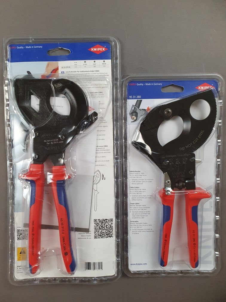 Кабелерез knipex. Ножницы для резки кабелей KNIPEX. 95 16 165.