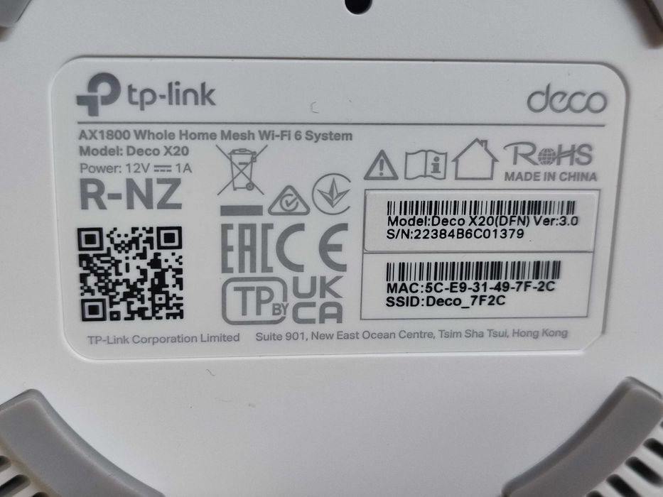 3x TP-Link Deco X20 Mesh WiFi