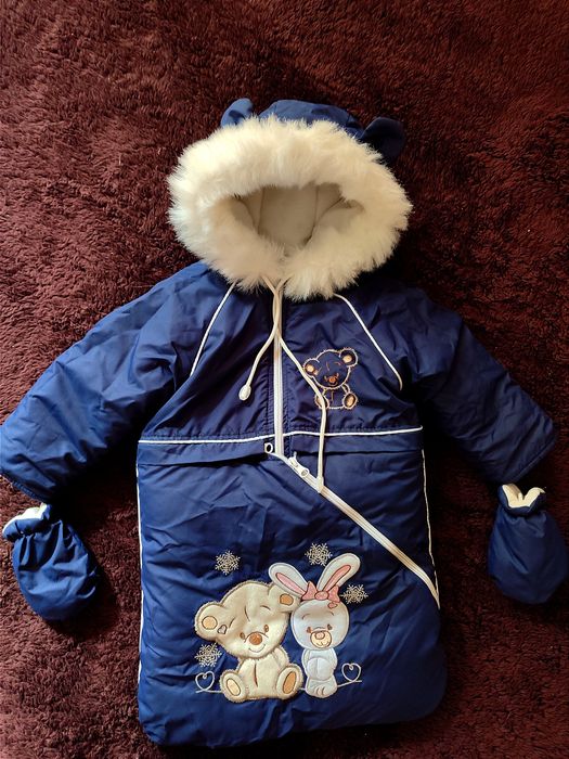 Дитячий зимовий комплект( конверт, комбез) від 0 до 18 міс