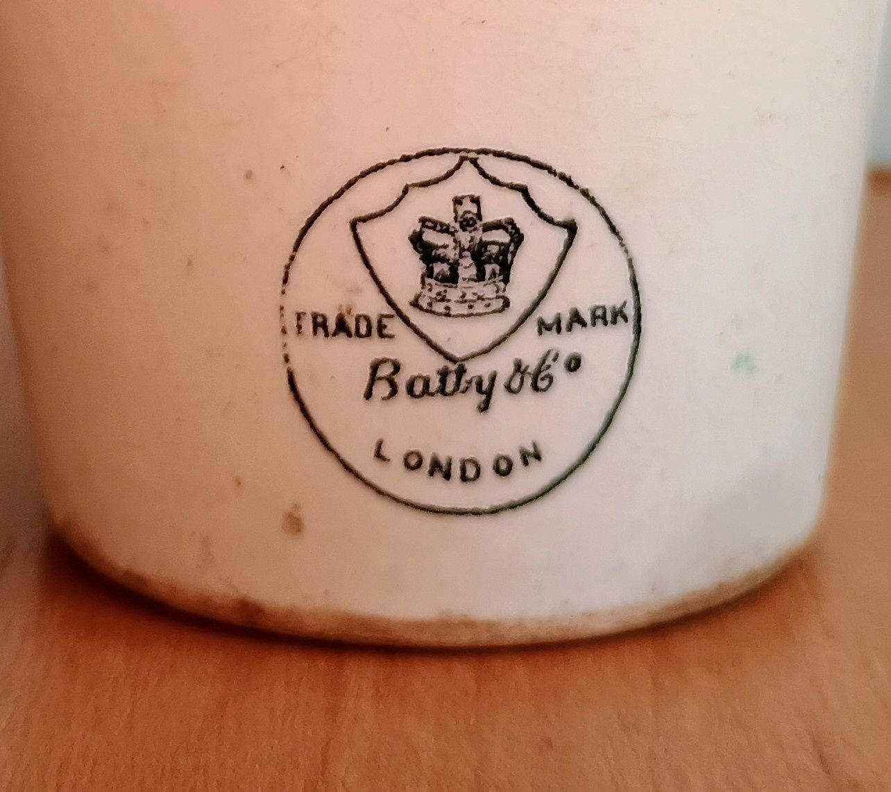 Oryginalny porcelanowy słoik na musztardę Batty & Co