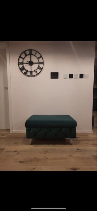 Siedzisko pikowane, butelkowa zieleń.