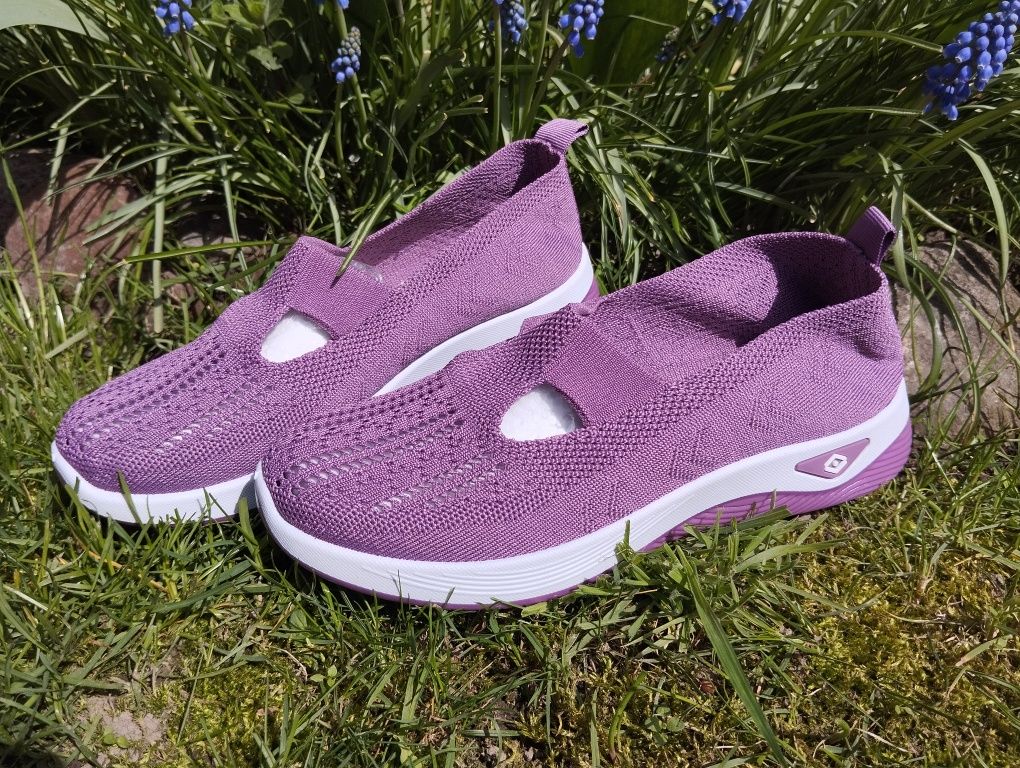 Nowe siatkowe buty damskie w kolorze wrzosowym, rozm 39
Siatkowa
