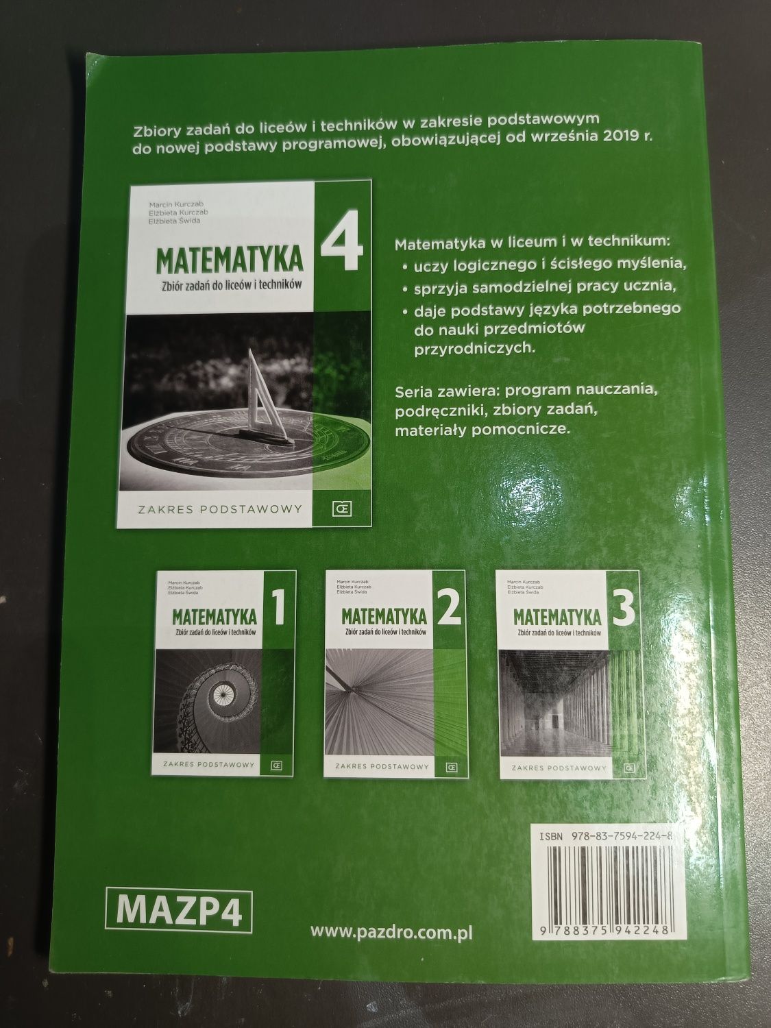 Zbiór zadań matematyka 4 poziom podstawowy