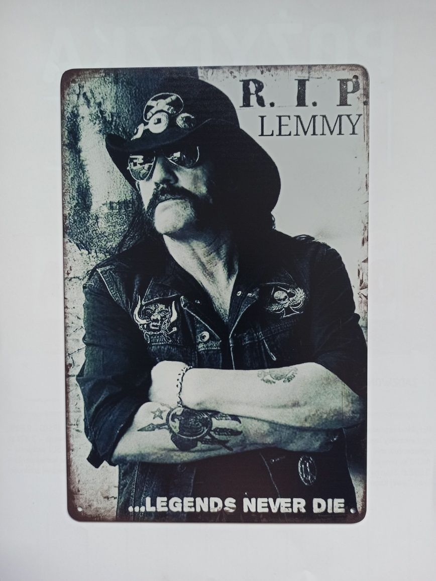 Nowy metalowy szyld plakat Lemmy Kilmister Motorhead rock koncert loft