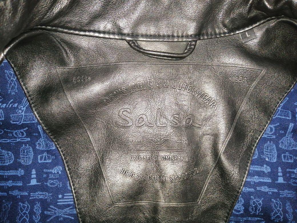 Casaco SALSA pele preto original totalmente novo Tamanho L