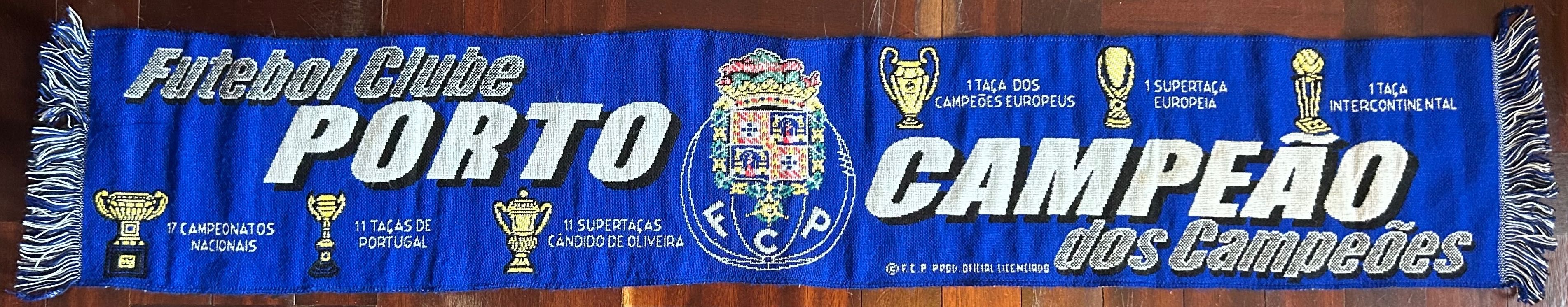 FCP Futebol Clube do Porto Campeão dos Campeões Cachecol VINTAGE