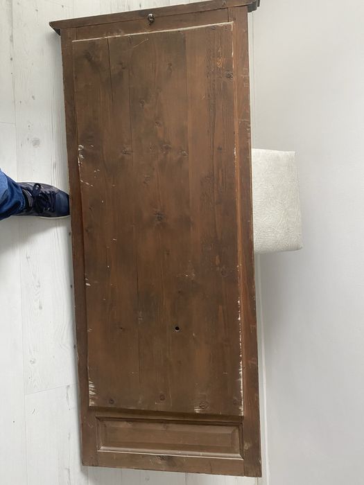 Przedwojenne lustro kryształowe – 148x60 cm – piękna rama z drewna