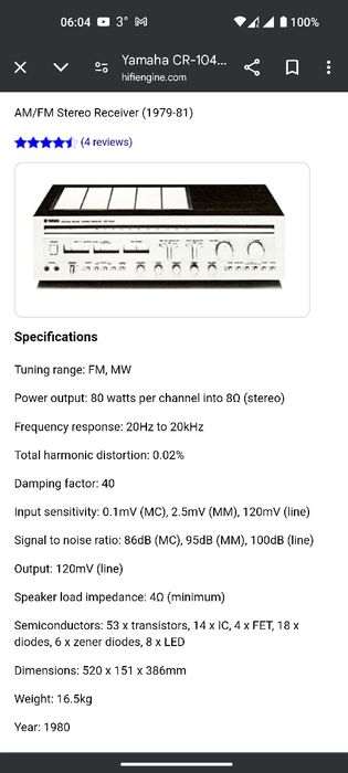 Yamaha cr1040 monster receiver