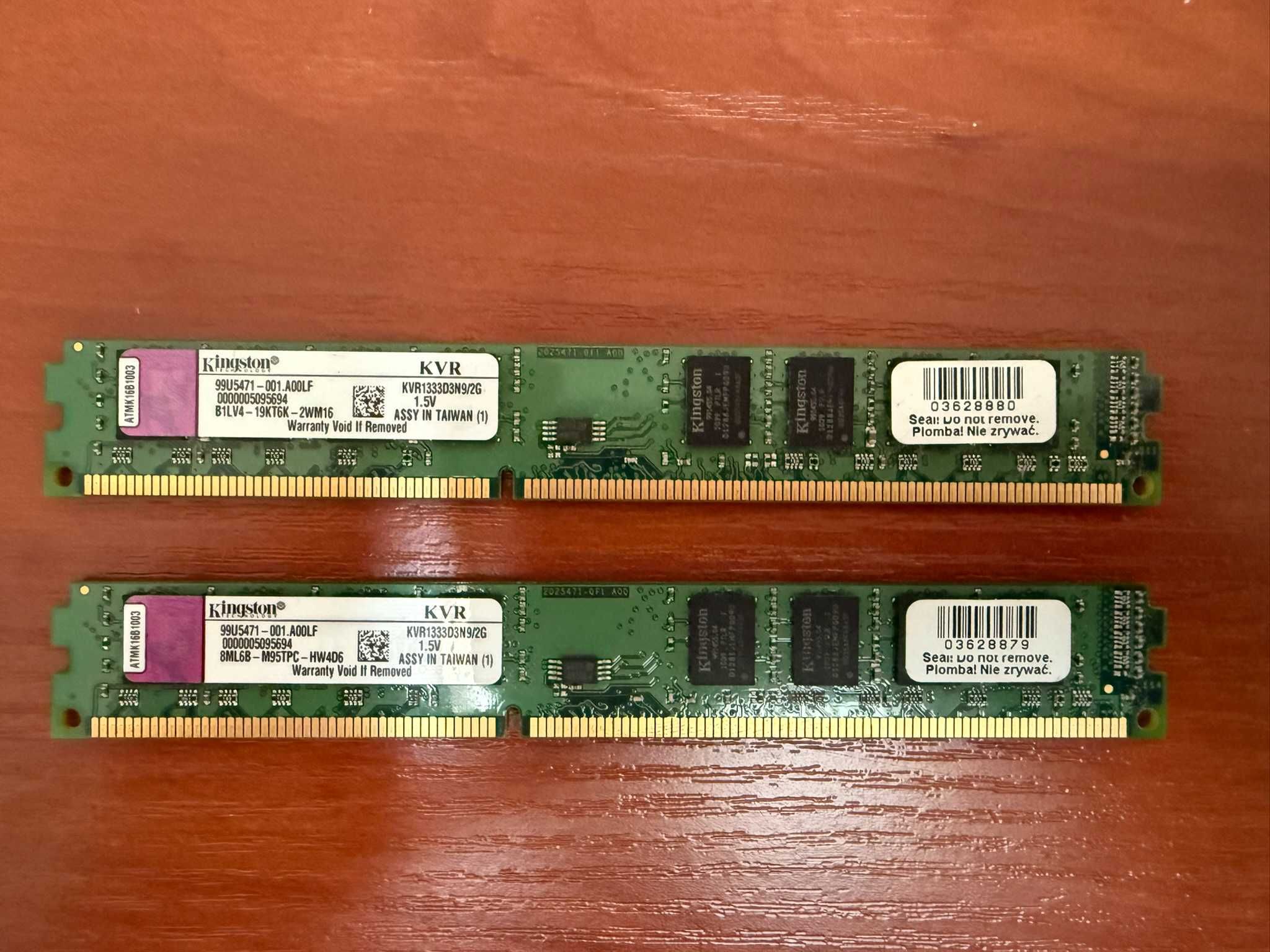 Pamięci RAM 4GB DDR3 Kingston 1333 Wąskie
