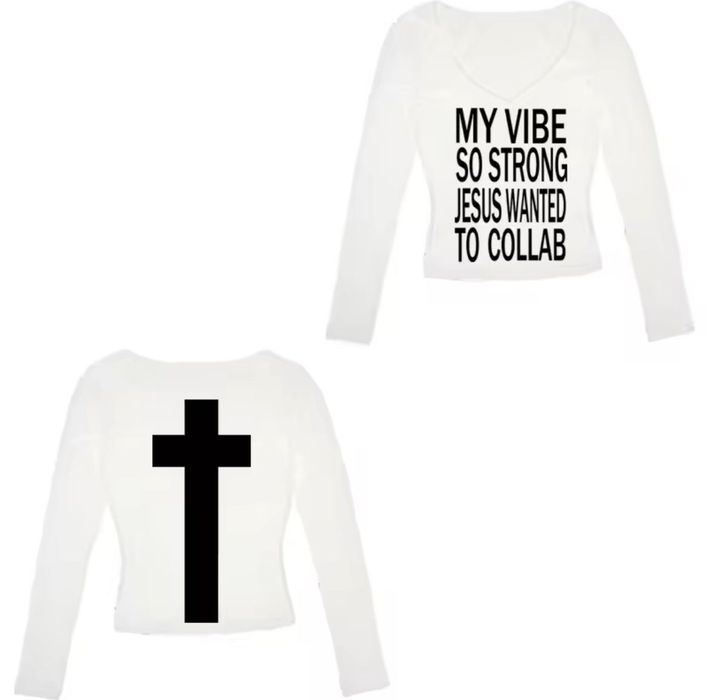 Білий топ лонгслів