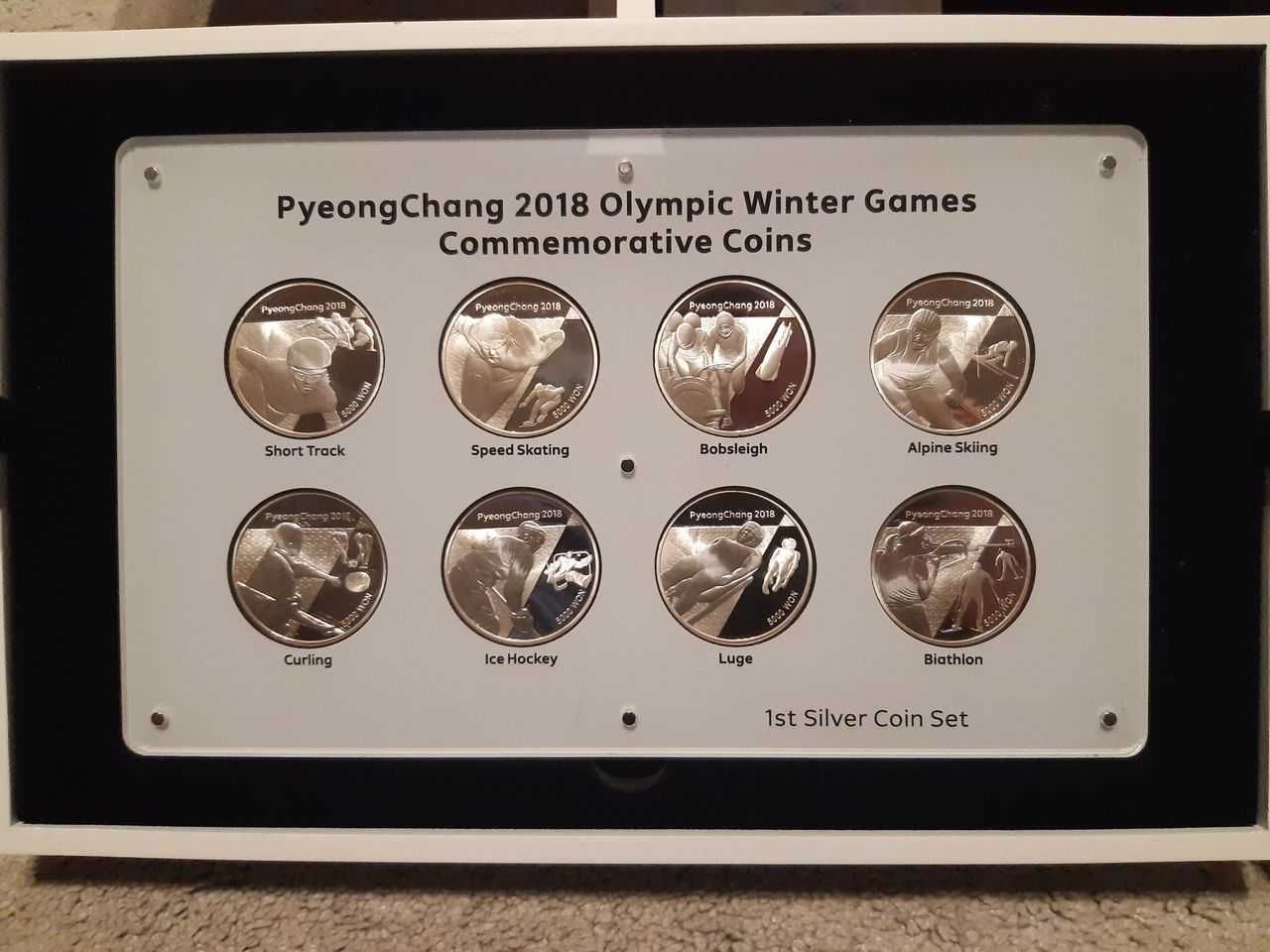 Olimpiada 2018 r.w PyeongChang Komplet monet olimpijskich.