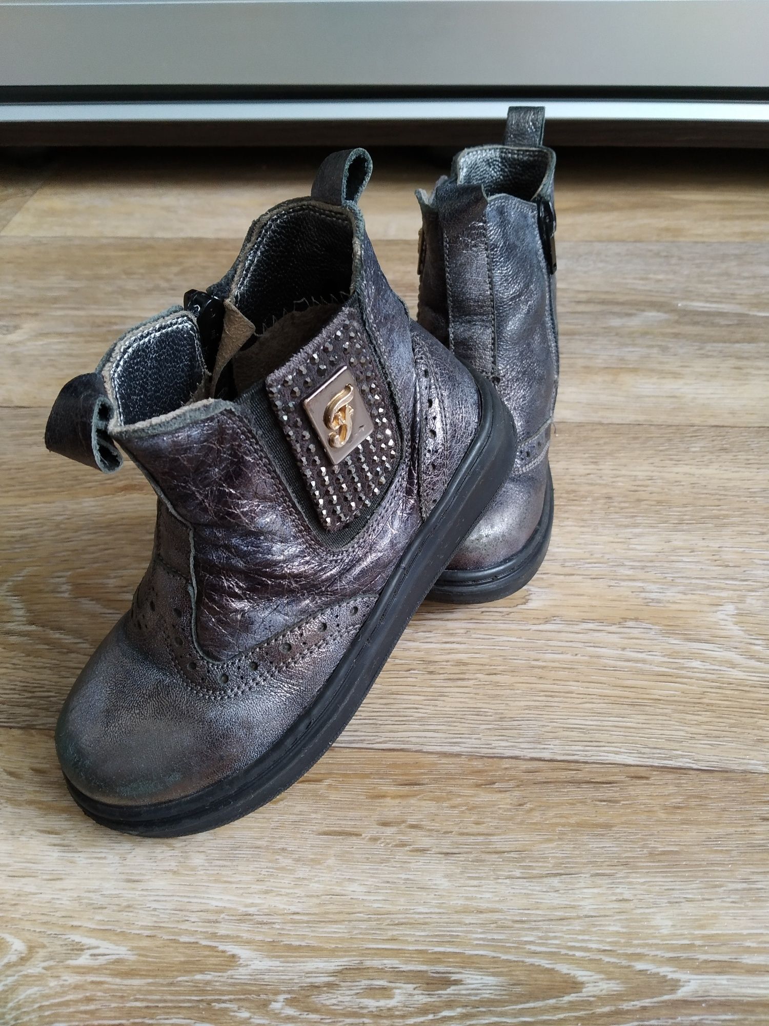 Кожаные ботиночки черевики шкіряні Tiflani Турция  16 см