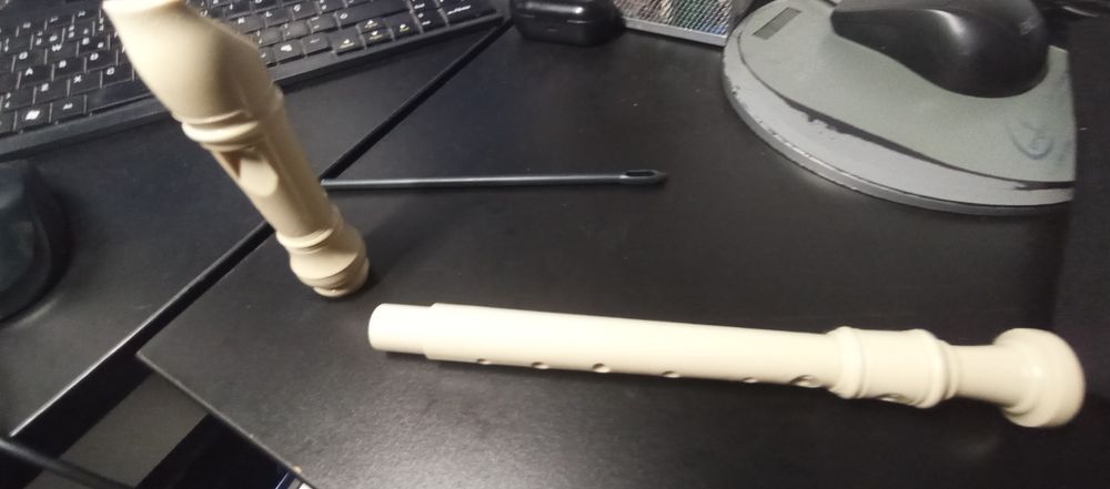 Flauta música escolar tripartida