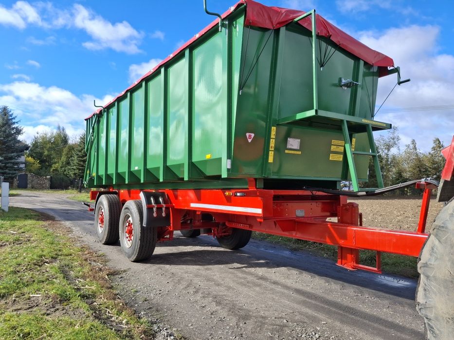 Przyczepa tandem 25m3 20 ton wywrotka kiper na tył