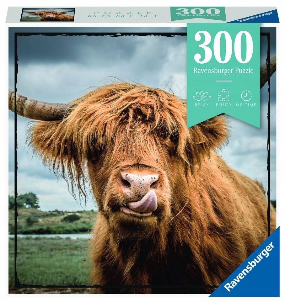 Puzzle Moment 300 Szkocka Krowa, Ravensburger