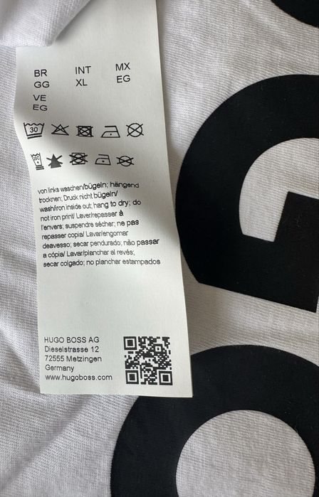 Футболка HUGO, белая, оригинал