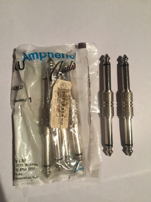 Amphenol acpm gn au jack twins 1/5 łącznik do efektów w pedalbord 6szt