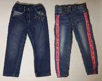2 pary spodni jeans rozmiar 98