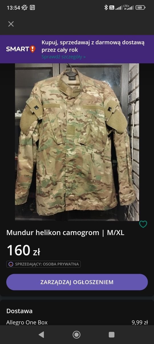 Mundur helikon camogrom | bluza M/ spodnie XL