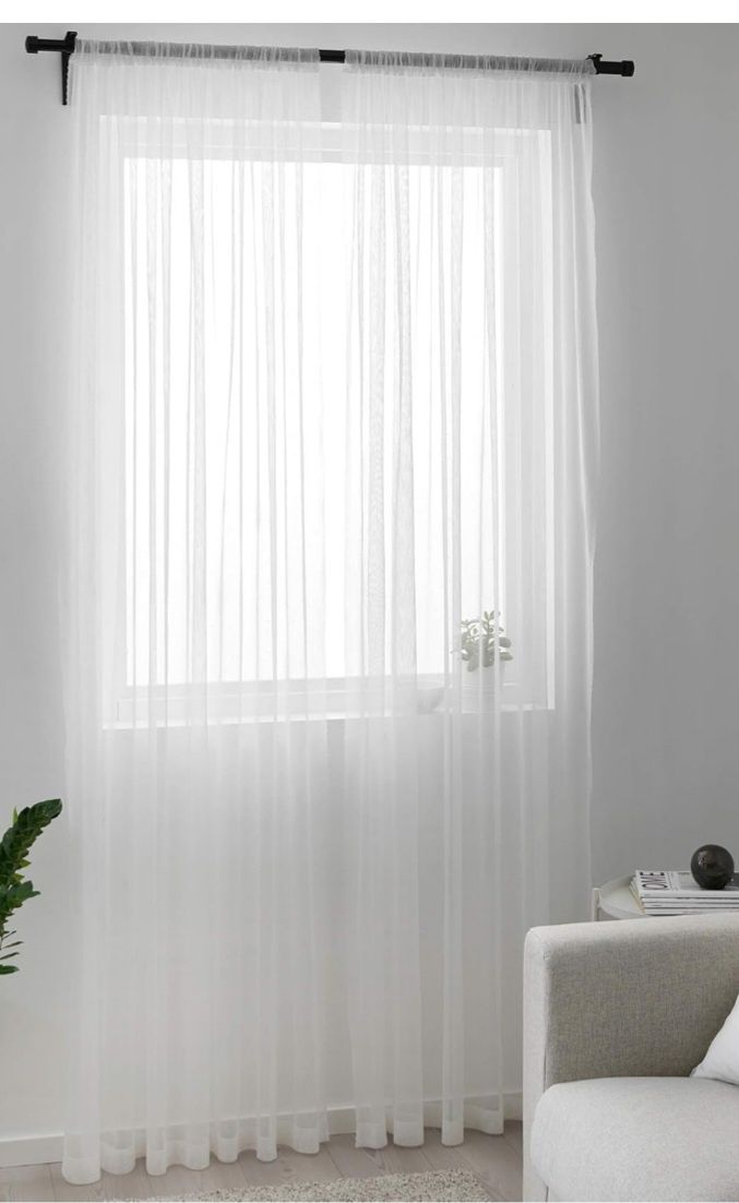 Conjunto de Cortinados brancos  do ikea