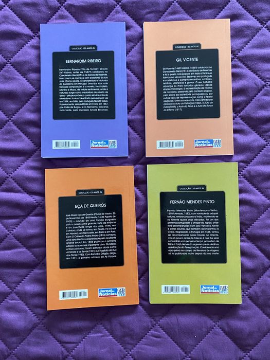 4 Livros da coleção Grandes Autores Portugueses