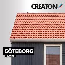 OD RĘKI dostępna dachówka cementowa Creaton Goteborg ceglasta / czarna