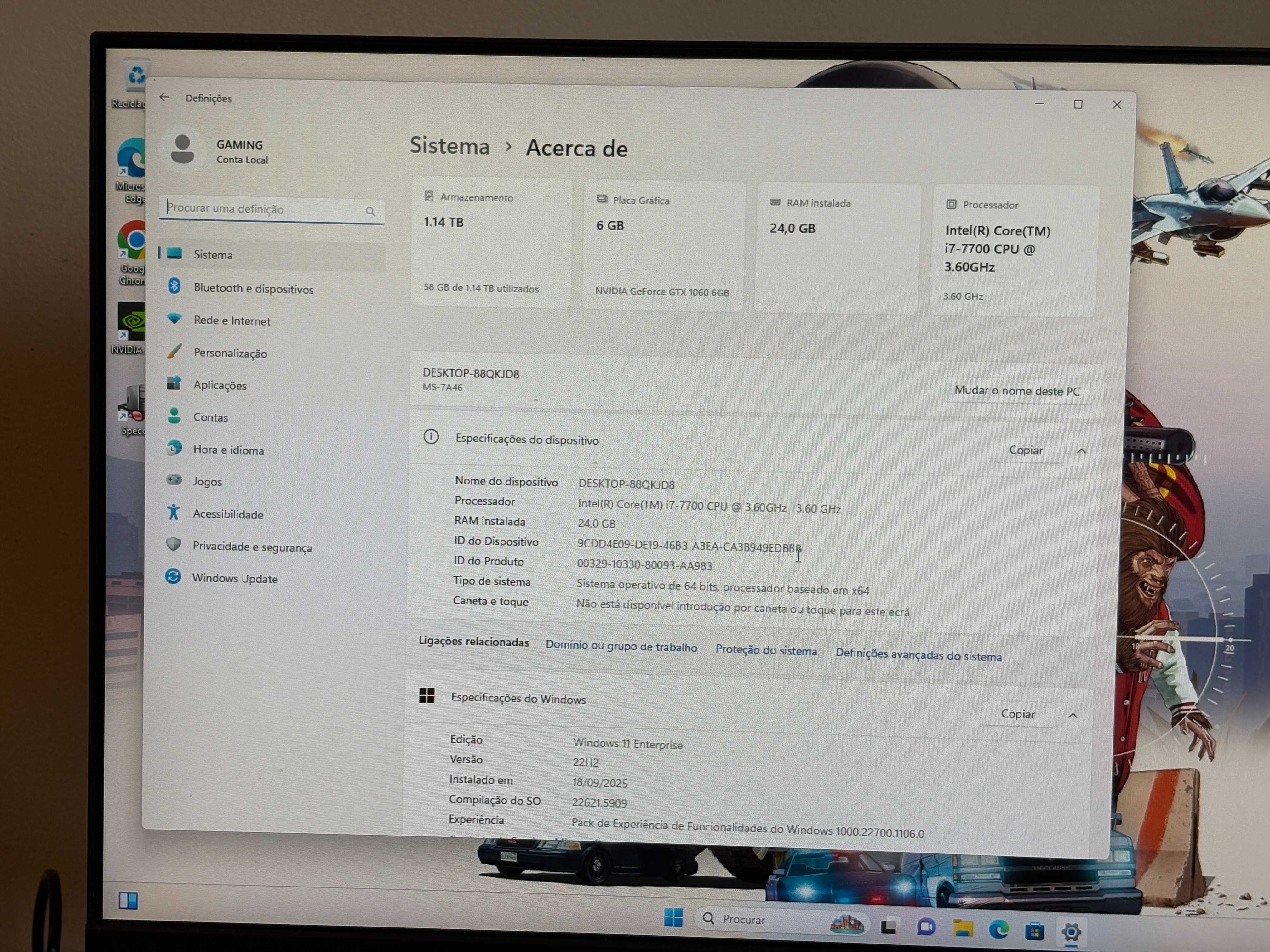 PC/Gaming Core i7/Nvidia 1060 6Gb/Monitor+ Periféricos