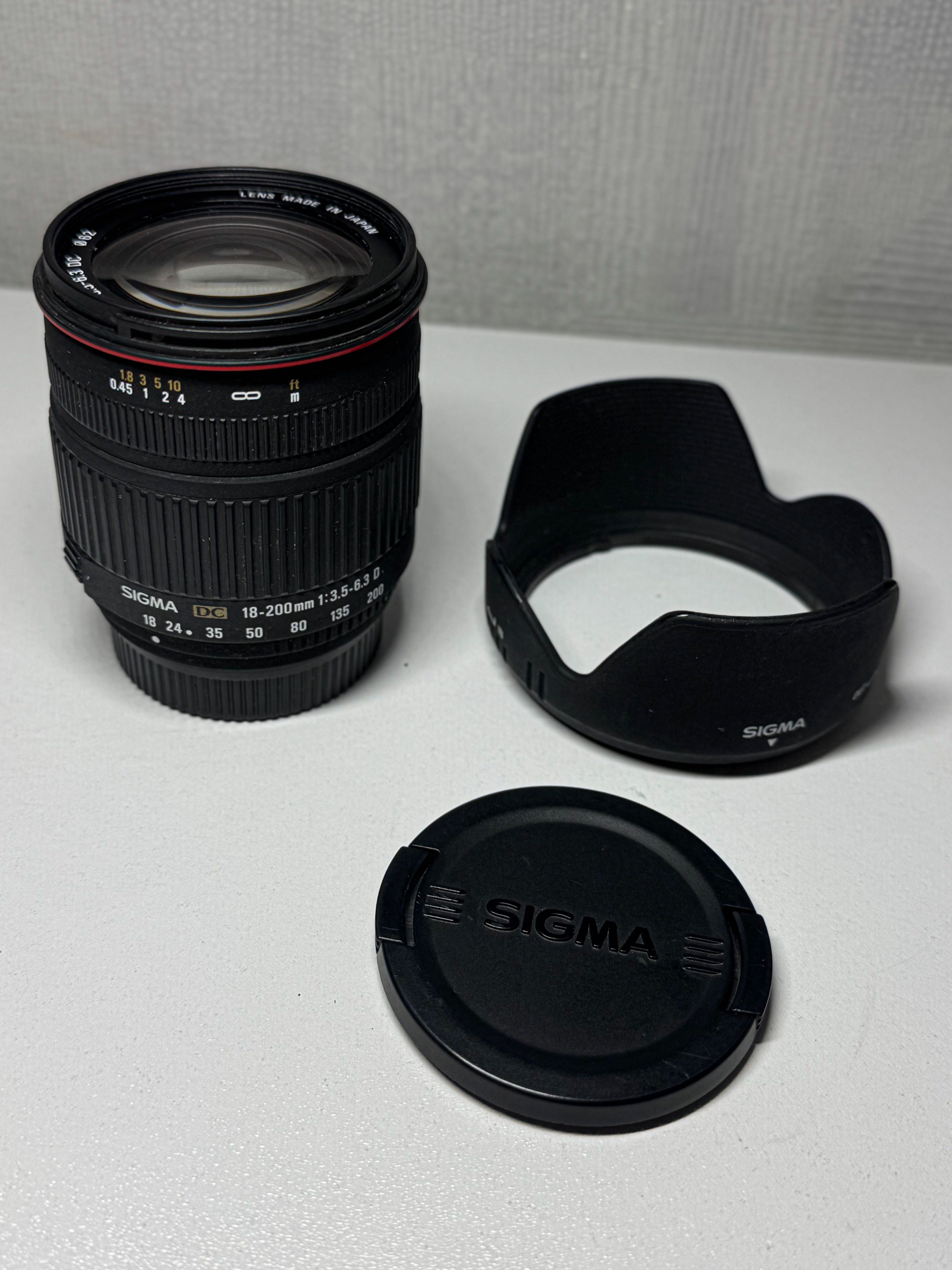 Obiektyw Sigma DC 18-200mm 3.5-6.3 D - stan idealny!