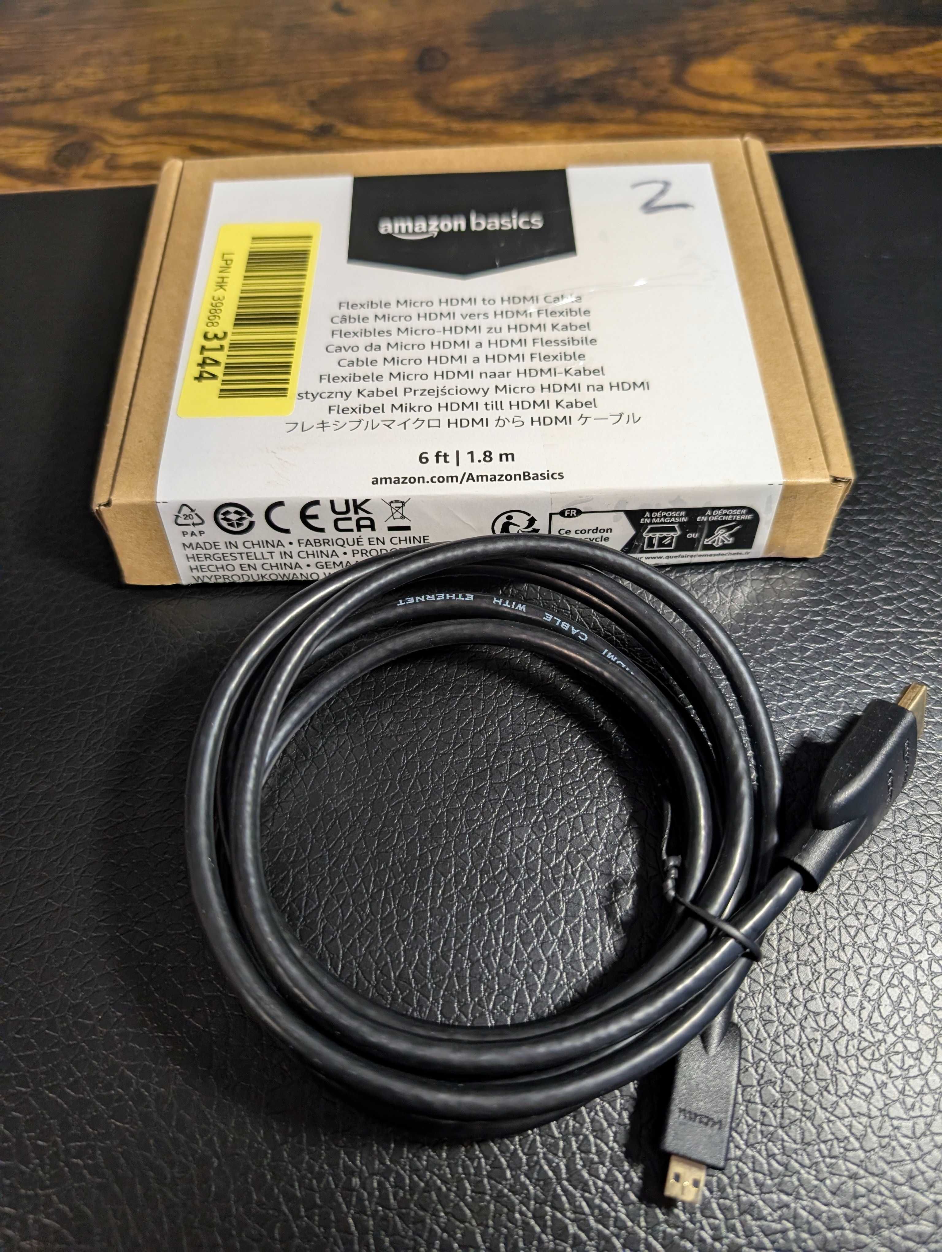 Kabel Micro HDMI do HDMI Amazon Basics 1.8m
