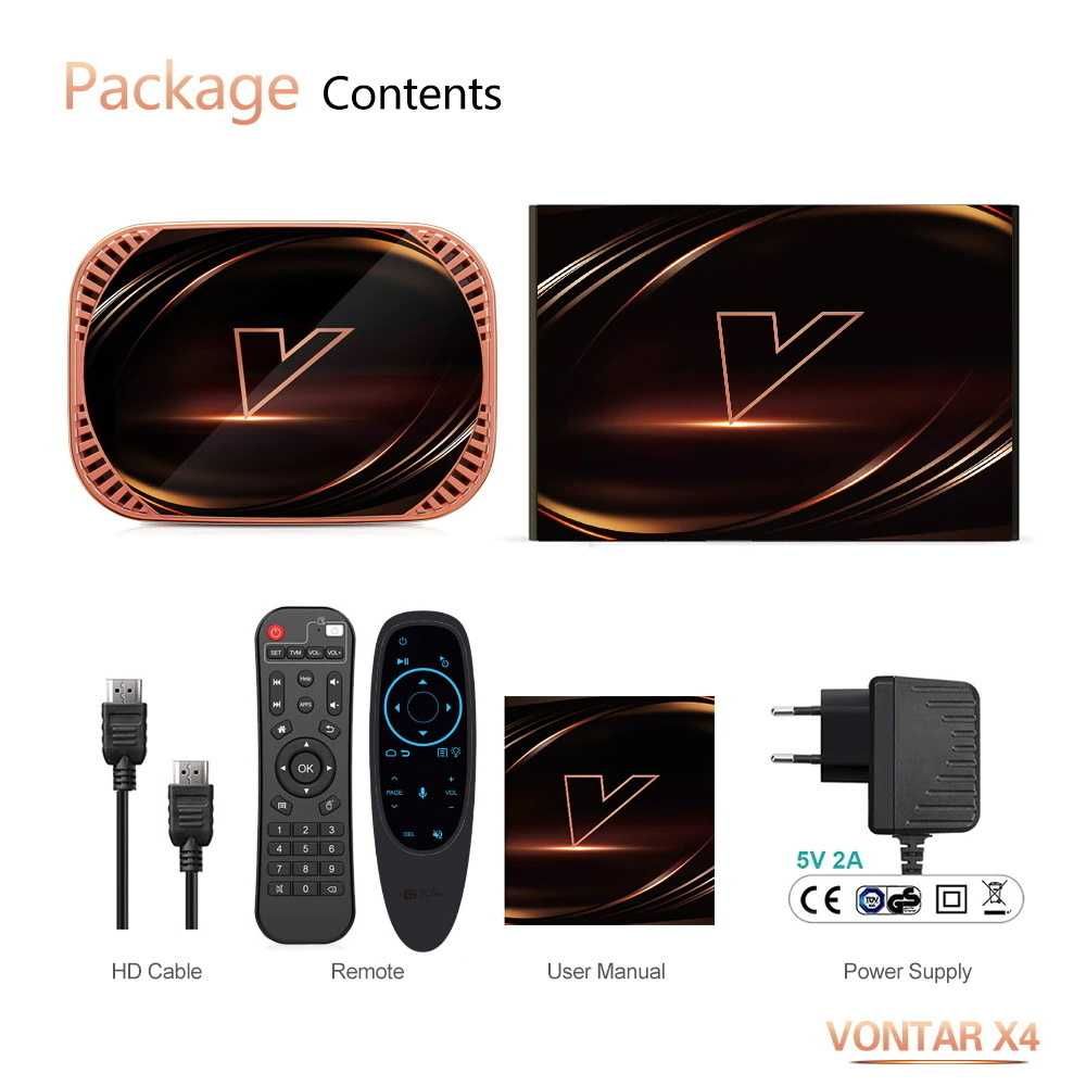 Vontar X4 4/32GB Amlogic S905X4 AV1 смарт тв приставка tv box