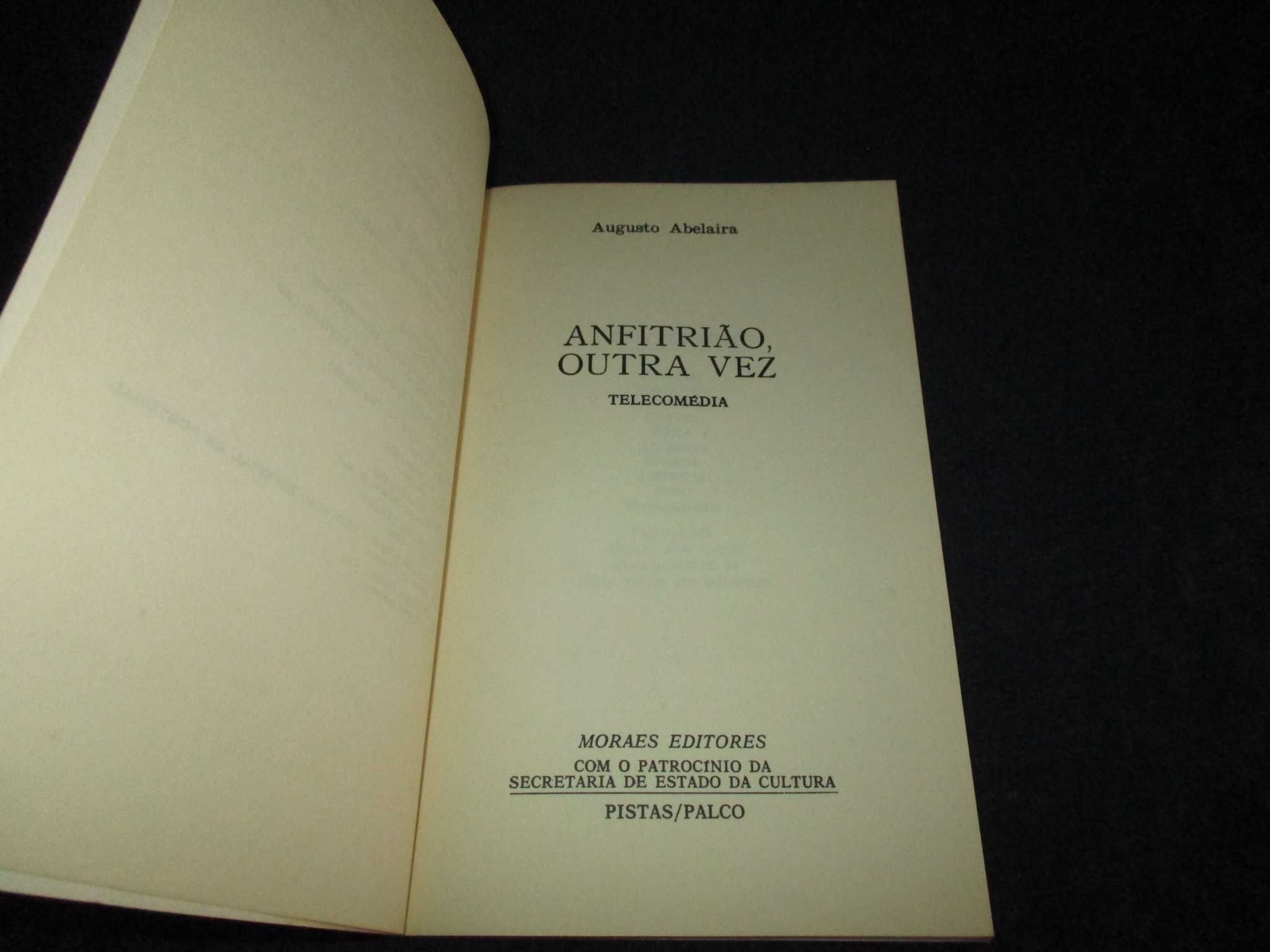 Livro Anfitrião outra vez Augusto Abelaira Moraes