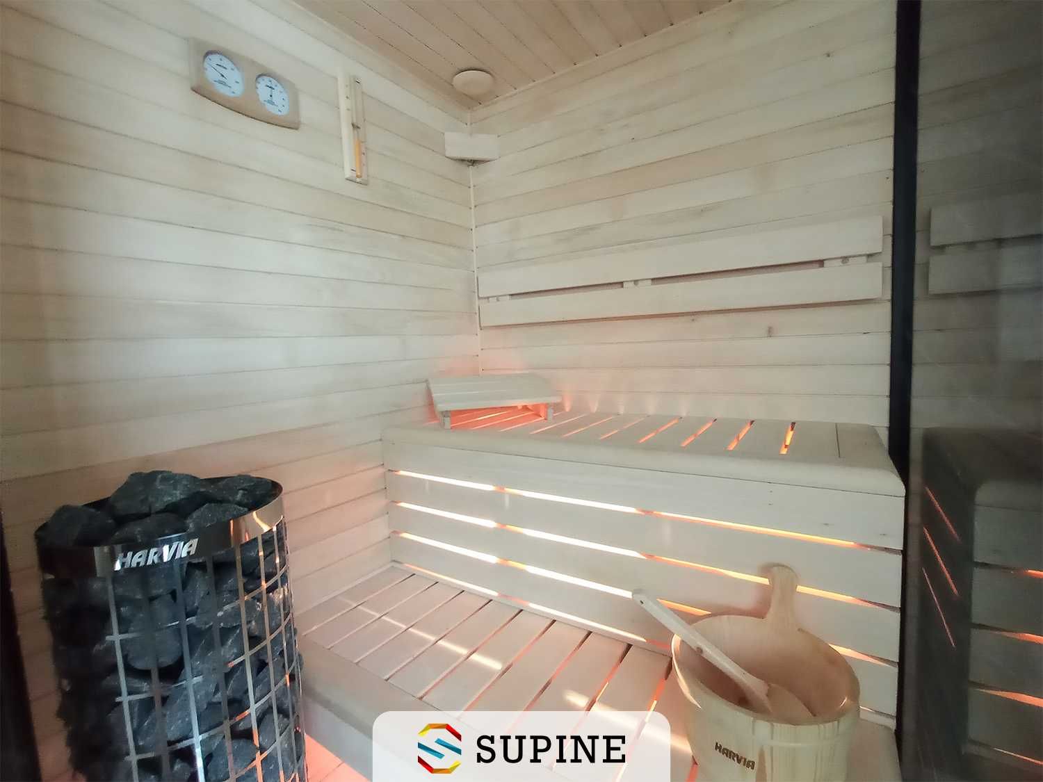 Sauna domowa drewniana kompletna kabina saunowa