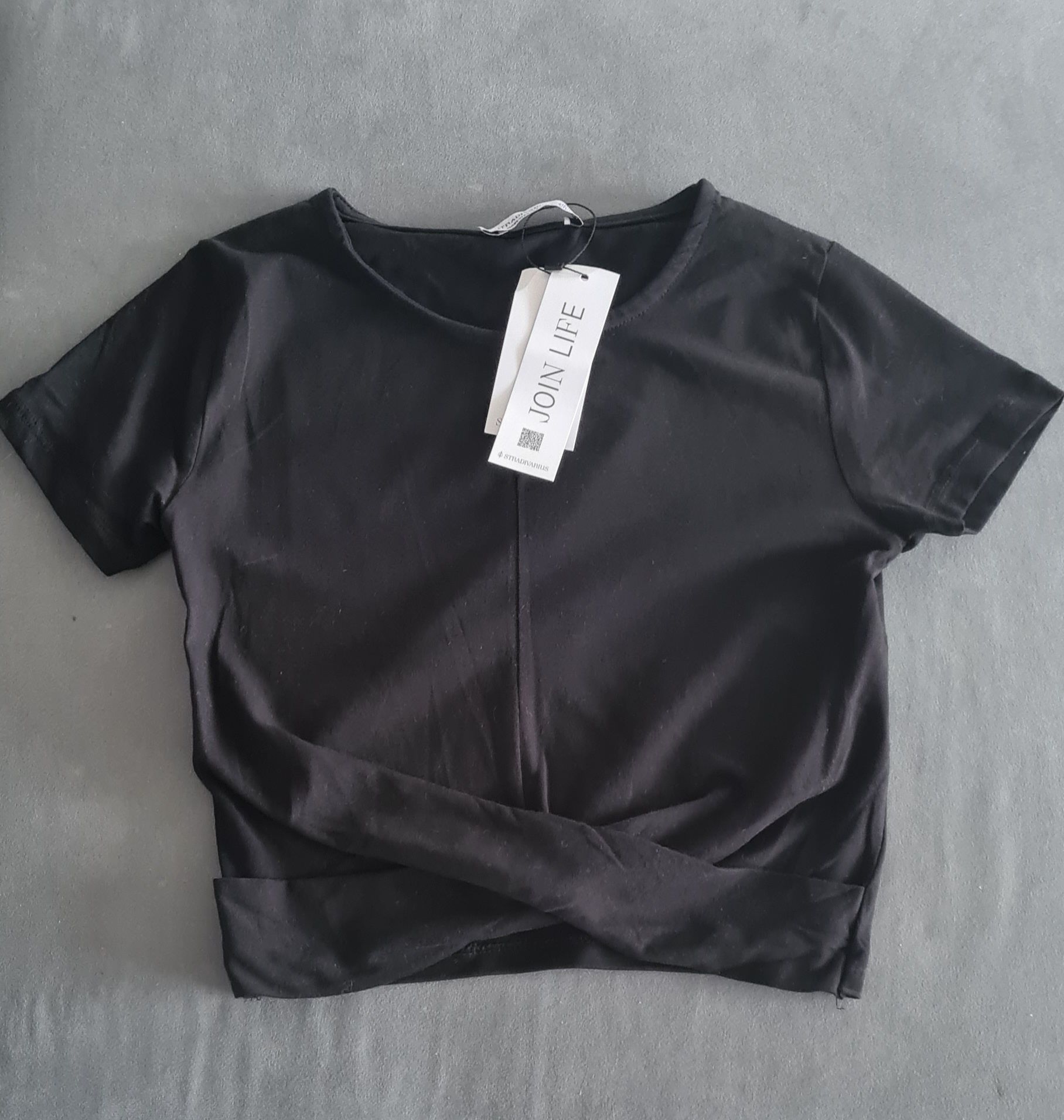 Czarny top Stradivarius