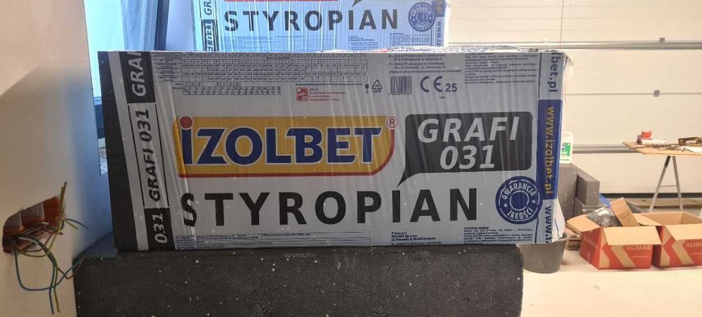 Styropian elewacyjny Izolbet LAMBDA λ0,031 22cm GRAFITOWY