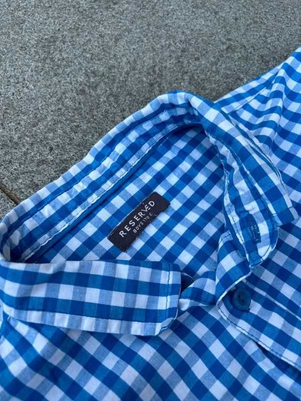 Nowa Niebieska Koszula Męska Shirt Reserved Aesthetic Minimalistic M