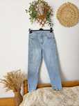 Joggery Sara XL cyrkonie jeansy spodnie gumka w pasie