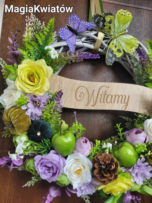 Wianek jesienny z wrzosami