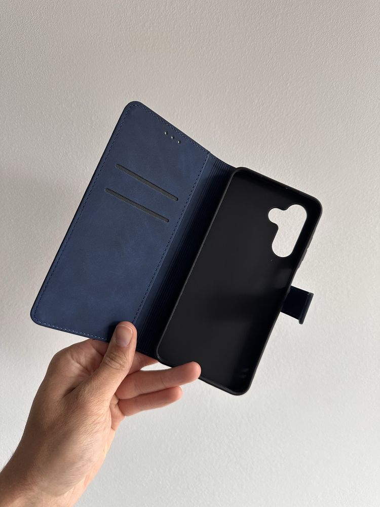 Etui z klapką zamykane granatowe do SAMSUNG GALAXY A26 4G / 5G