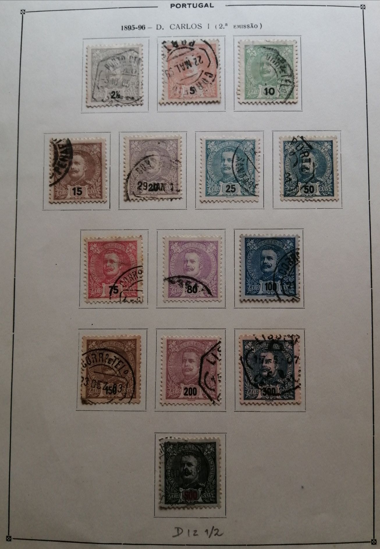 Série completa D. Carlos 2°emissão 1895-96