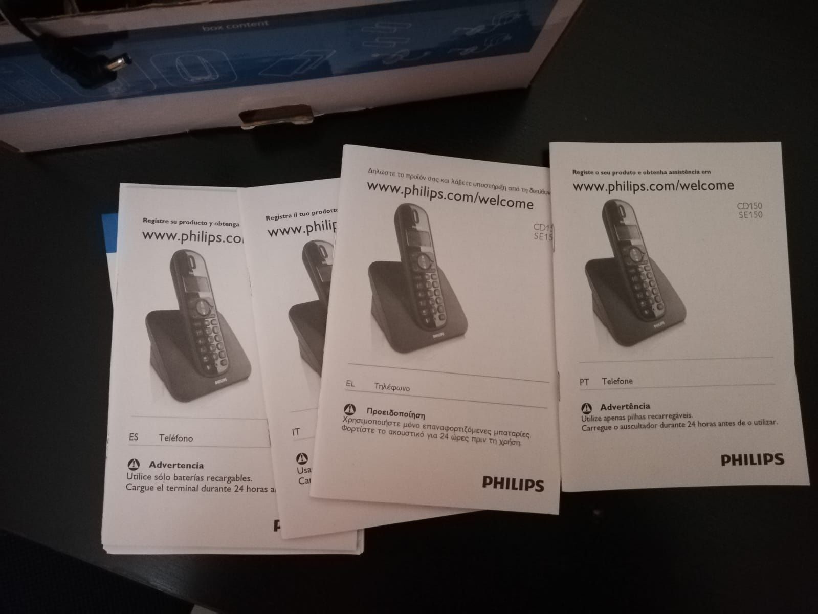 Telefone sem fios duo philips